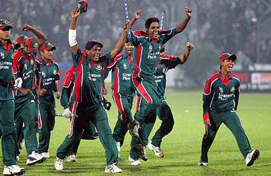 bangladesh cricket team - a picture of the victorious bangladesh cricket team