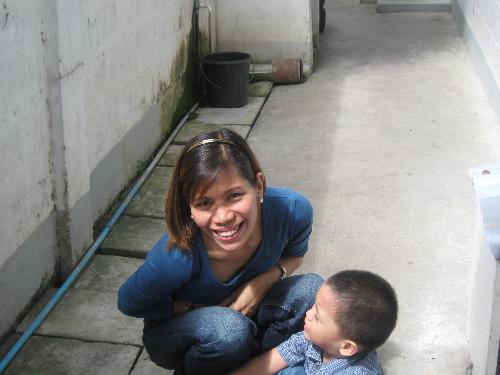 kidding! -  with an innocent child but with full of hopes..  so much love in them, you can see straight from his eyes...