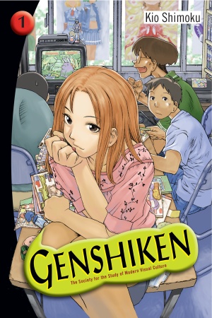 Genshiken Volume 1 Cover - Genshiken (??????) is a manga series by Shimoku Kio about a college club for otaku (extremely obsessed fans of various media) and the lifestyle its members pursue. The title is a shortening of the club's official name, Gendai Shikaku Bunka Kenkyukai (??????????), or 'The Society for the Study of Modern Visual Culture'. The series has also been adapted into an anime directed by Tsutomu Mizushima. The manga originally ran in Kodansha's monthly manga anthology Afternoon from June 2002 to June 2006, and has been reprinted in nine bound volumes. The ninth and final volume was released in Japan in December 2006. A two-part short bonus story was included across both volumes of the Kujibiki Unbalance manga, published 2006/7. Three years after the original manga ended, a new chapter (Chapter 56) of the Genshiken manga was released as a bonus together with the Japanese Genshiken 2 DVD box-set. The chapter told us what the characters had become, and what was happening in the Genshiken club right now. Kodansha's Monthly Afternoon magazine announced in their November 2010 issue that the Genshiken manga would return for a limited time as Genshiken Nidaime