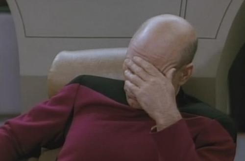 Facepalm - When words fail to display the amount of disappointment.