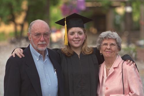Happy Parents - Happy and extremely proud parents with their daughter the day she finally graduated college.