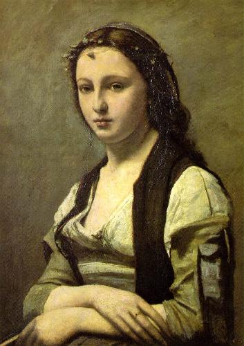 The portray of a woman - This photo illustrates the painting of a French woman with a pearl.