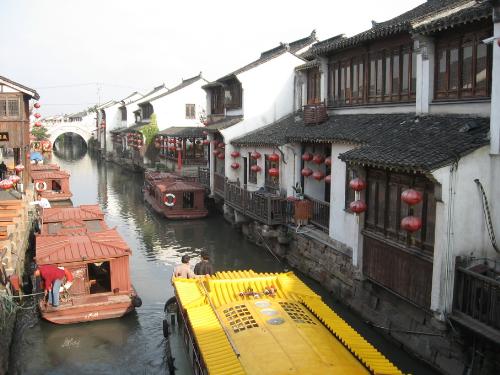 suzhou city - it's a beautiful city and very chinese tyiptal place to visit i would love to come back there again ;-)