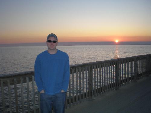 me and the beautiful sunset - this was taken in january in mobile al. at the pier