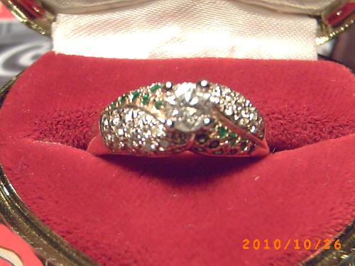 1/2 Carat Diamond Emerald 14k Ring - This is the vintage 14k diamond ring I have for sale on ebay and need to know rough value.