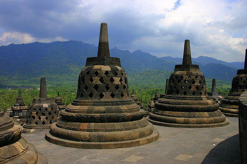 Borobudur - One of the larges buddhist stupa in the world. Wonderful place in a wonderful country.