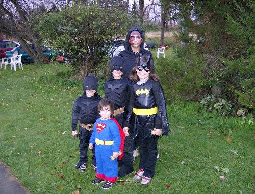 Superhero family - my trick or treaters