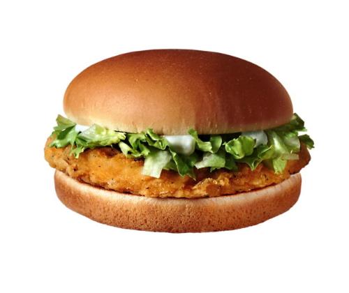 McChicken - The tasty, filled with Mayonnaise and soft and crunchy Vegetables, with a piece of fried chicken.