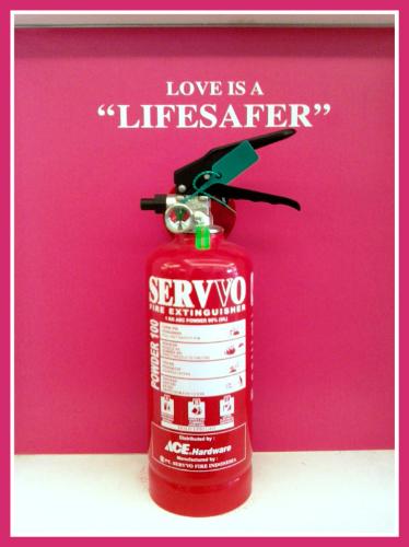 Love is a Lifesafer  - The Unique Love Quotes. 
The fire extinguisher explains well for the word "Lifesafer". ^.^ 