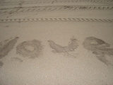 love - I love writing in the sand!