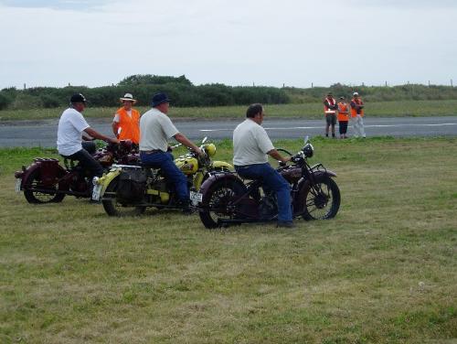 race in grass track - these guys are racing their 'mean machines' through the grass field.  wonder who won?