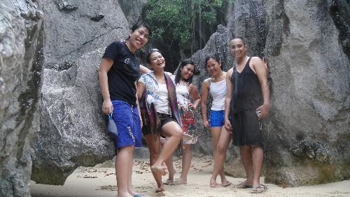 with friends - photo was taken last October 2010 at Caramoan, beautiful place. Had so much fun Island Hopping trip with my friends and husband..