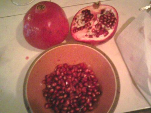 pomegranate - Tough job just to eat some fruit