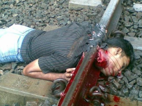 A vey tragic accident I have ever seen in my life. - A vey tragic accident I have ever seen in my life. He died by falling on rail track