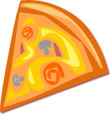 pizza - a cartoon picture of a slice of pizza