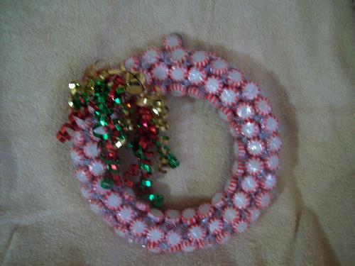 Wreath made with starlight mints - Wreaths made with starlight candies...