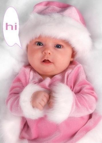 A cute one! - Isn't this baby soo cute?? I just love seeing it! pinky!!I was just surfing for some good pictires and this one seemed very cute! Don't you love it?