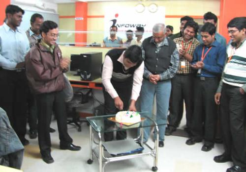 Birthday party - As I said all our team members are very crucial to us. See all are very happy celebrating their parner's B'day