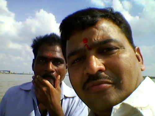 celebration - my uncle at godavari river!! one of good times ....