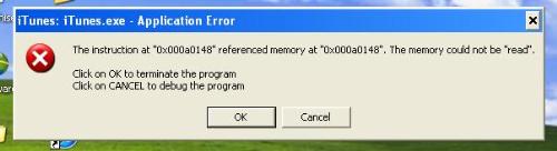 iTunes error - I got this error while trying to run the installed iTunes on my Windows XP ... How to rectify?