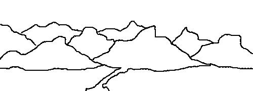 Digital Drawing - This is a digital drawing that I did to depict a mountain scene.