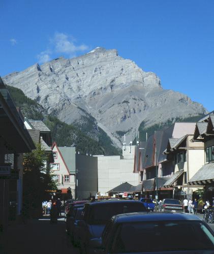 banff in the fall - banff avenue in the fall before all the snow hit