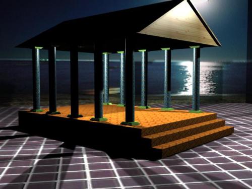 porch scene in 3dmax view - I created porch scene in 3dsmax view..