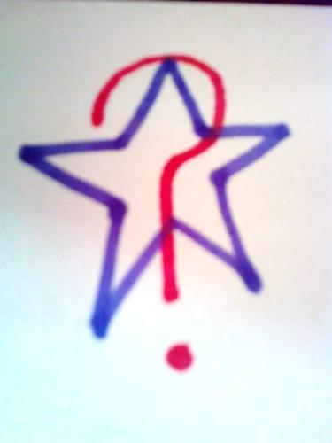 Confused star - A star I drew now to represent my feelings about the ones beside our name.