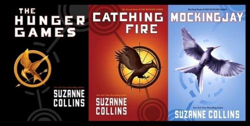The Hunger Game series - Hunger Games, Catching Fire, and Mockingjay.