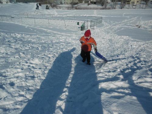 Little One sledding this year - Little one sledding this year in December. He had a blast.