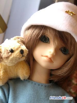 With her puppy! - Its me and my puppy......