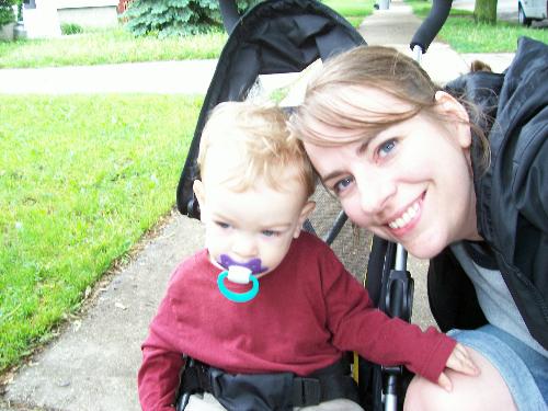 Terri and Zane, Moving Day - This is a picture of me and my son on the day we moved out of our house in Milwaukee, WI, to move to Washington.  I cropped my face in this picture for the profile shot that I use on many things online.  I thought it would be fun to see the whole thing for once.