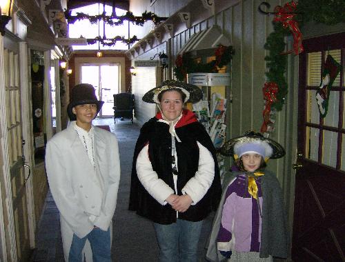 Dressing Up - Me and 2 of my kids dressed up like Victorian characters for A Dickens' Christmas. Dressing Up - Me and 2 of my kids dressed up like Victorian characters for A Dickens' Christmas.