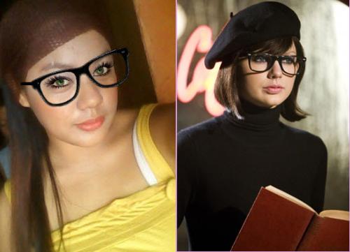 Me and taylor . . - The picture is me and taylor on an eyeglasses that makes us looks nerd . . I just edited that eye as well as that eyeglass of me so taylor and I have the same . . Just a trip . . hahahah
