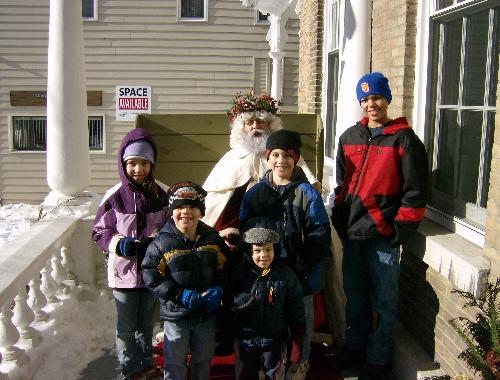 Christmas 2010 - The kids with Father Christmas