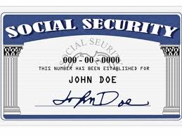 social security card - downloaded from the internet