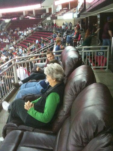 best seats in the house - taken at the aeros' game in Houston best seats in the house - taken at the aeros' game in Houston