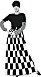 A chequered Dress - A chequered dress of 1990s