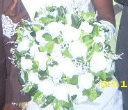 Bridal bouquet. - Green and white bridal bouquet.