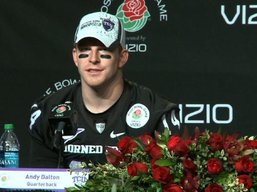 Andy Dalton of TCU - downloaded from the internet Andy Dalton of TCU - downloaded from the internet