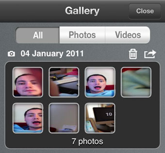 A screenshot from the app Security Camera - A screenshot from the application Security Camera for iphones or ipod touch. It apparently captures videos or images at a designated time or setup. A screenshot from the app Security Camera - A screenshot from the application Security Camera for iphones or ipod touch. It apparently captures videos or images at a designated time or setup.