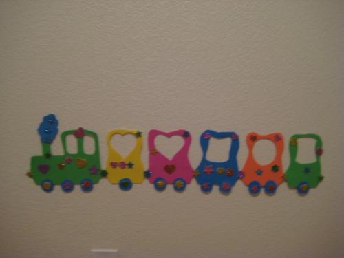 Princess' train - A nice train for my daughter's room; the train is made from foam and stickers.
