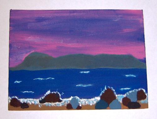 Sleeping Giant - This is my first painting of the Sleeping Giant.

Located in Thunder Bay Ontario, Lake Superior. Google it and you will have a basic idea of what I was trying to paint.