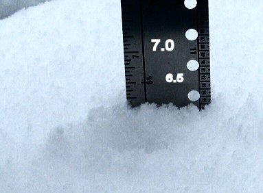 6 Inches of Snow This Morning... - Checking the snow at my house first thing this morning & now it's getting deeper!!!.