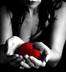 lonely heart - a girl holding her heart