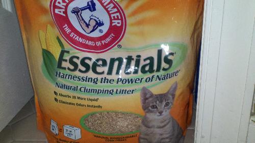 Arm & Hammer Essentials Kitty Litter - I found this to be the best kitty litter that we have tried and believe me we've tried so many. This one is 100% natural and virtually dust free, which is great.