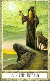 Card 9-The Hermit - Card 9 of the tarot, The Hermit