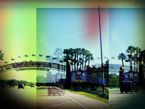 Disney edit - An edited picture of the entry gate at Disney World.