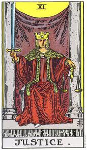 Card 11-Justice - This is card 11 of the tarot, Justice