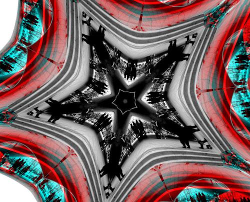 Kaleidescope - This is a kaleidescope that I made out of a picture that I took. I used Tuxpi.com to recreate the image.